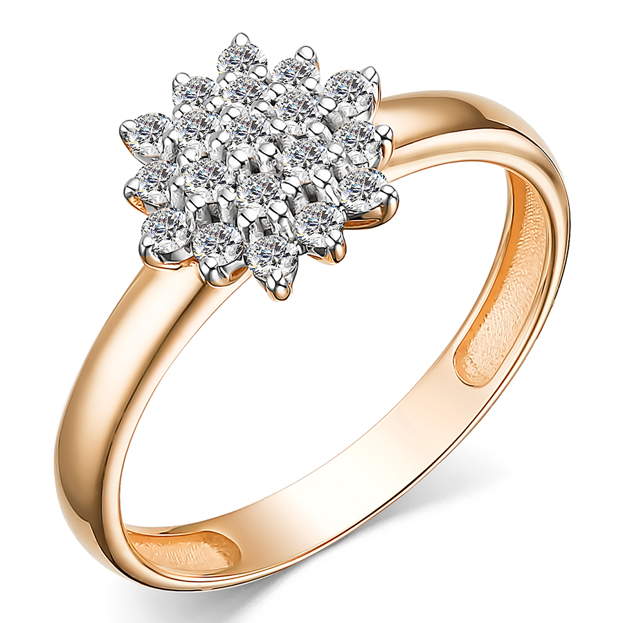 Кольцо, золото, бриллиант, 15614-100